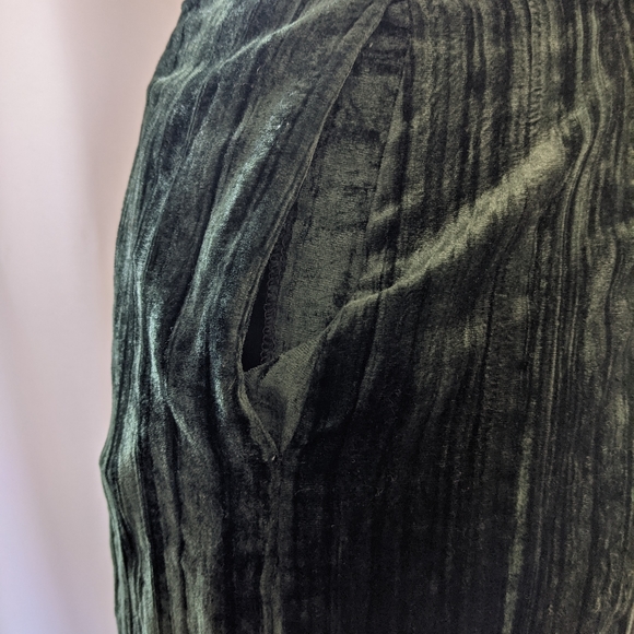 ASOS Forest Green High Waisted Velvet Trousers - Picture 6 of 7